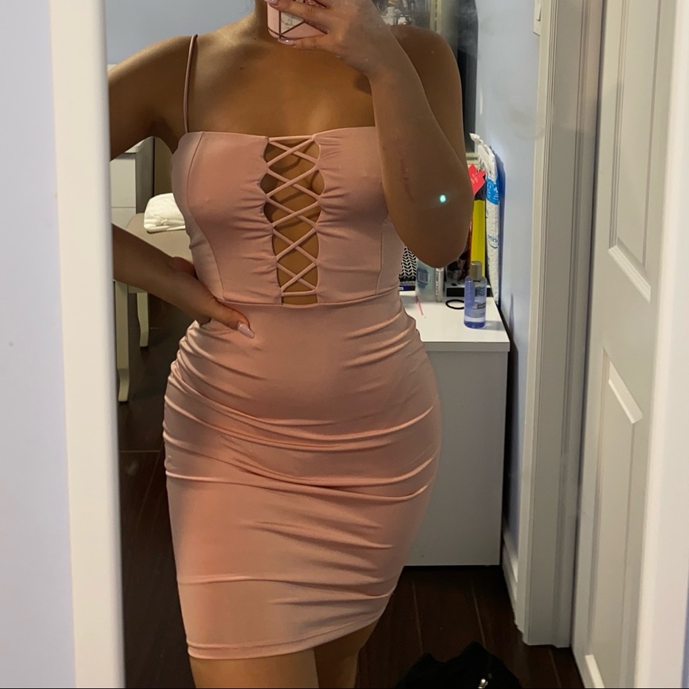 SMALL CRISS CROSS MINI DRESS FROM FASHION NOVA
